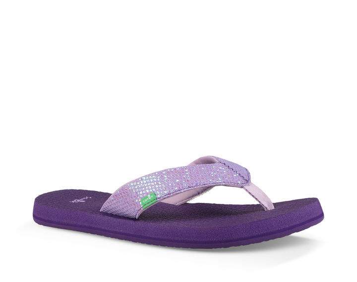 Sanuk Youth Yoga Gliter Sandal-Purple