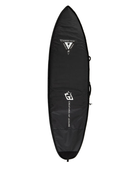 Creatures Shortboard Travel DT2 Boardbag-Black Silver