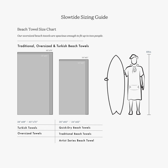 Slowtide Fins Out Quick Dry Towel-White