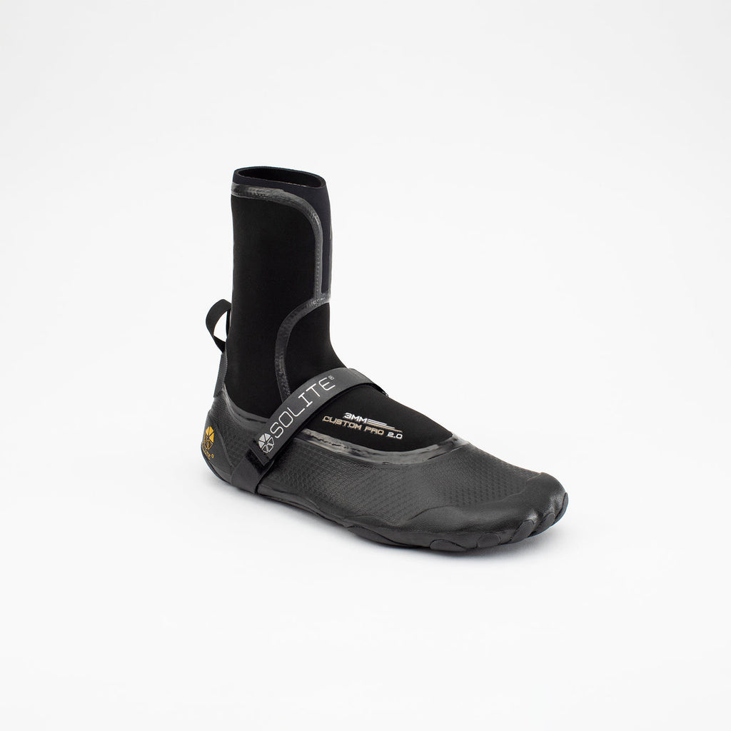 Solite Custom Pro 2.0 3mm Booties-Black/Gum