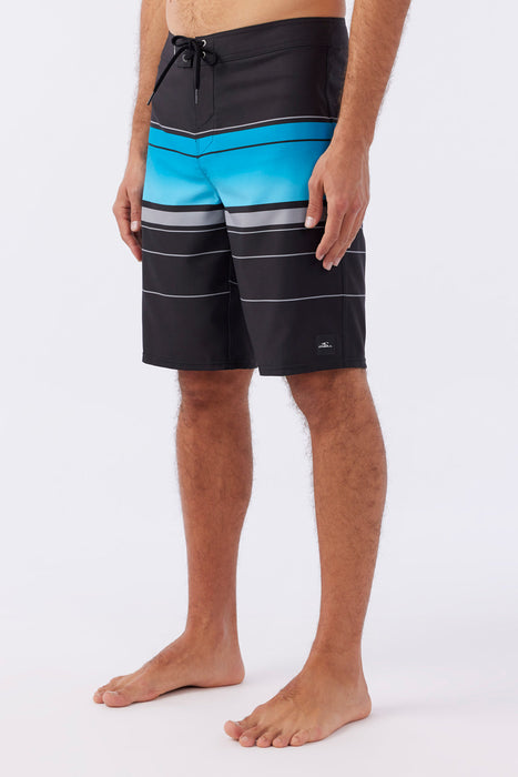 O'Neill Hyperfreak Heat Stripe 21 Boardshorts-Black