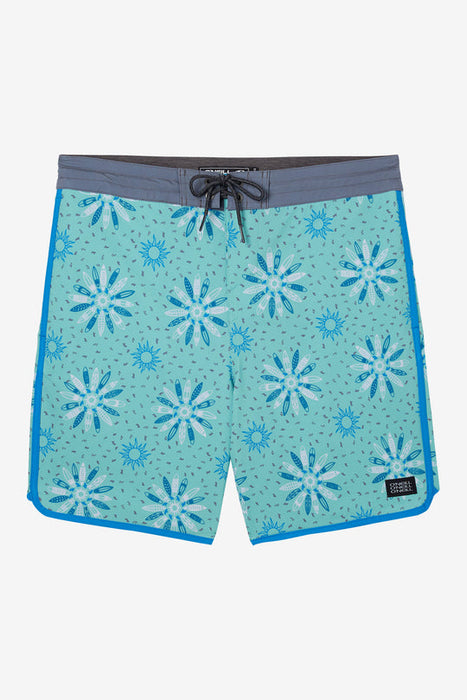 O'Neill Cruzer Scallop 18 Boardshorts-Aqua Wash