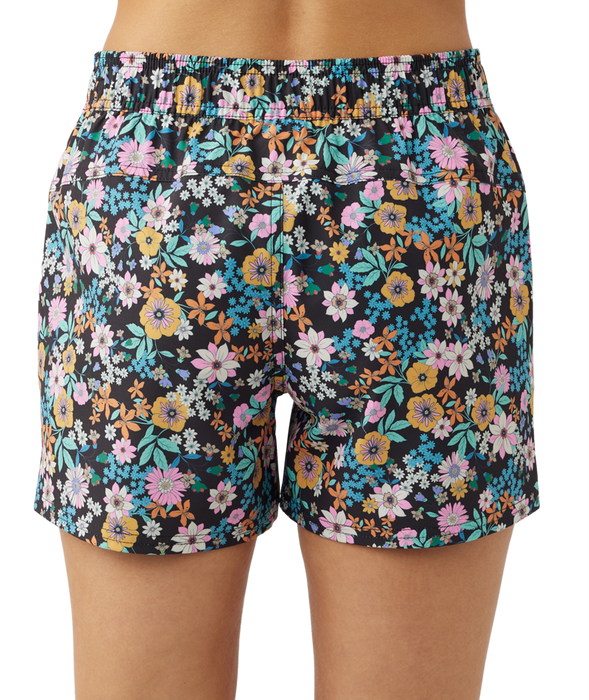 O'Neill Jetties Printed Stretch 4" Boardshorts-Black