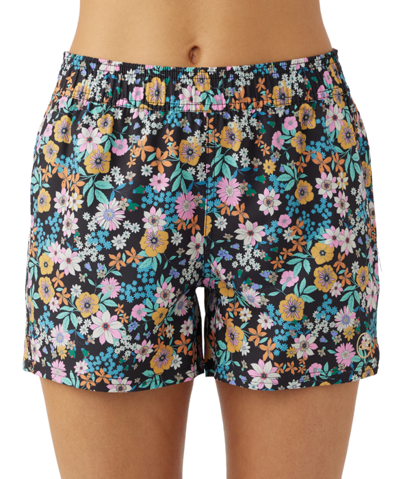 O'Neill Jetties Printed Stretch 4" Boardshorts-Black