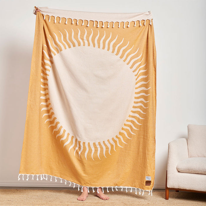 Slowtide Sol Throw Blanket-Henna