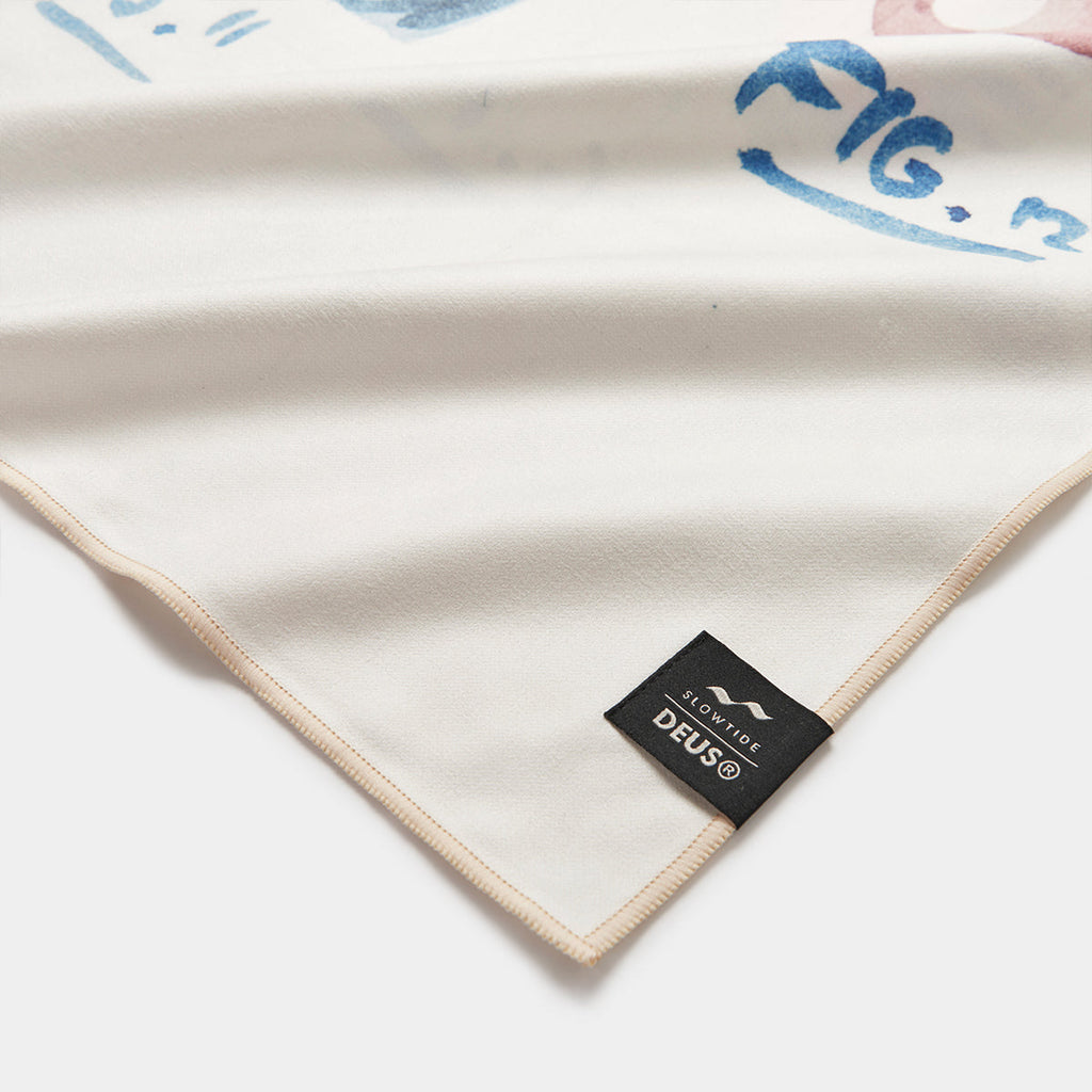Slowtide Fins Out Quick Dry Towel-White