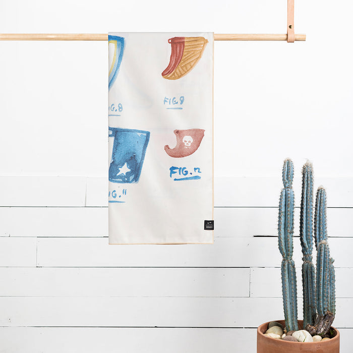 Slowtide Fins Out Quick Dry Towel-White