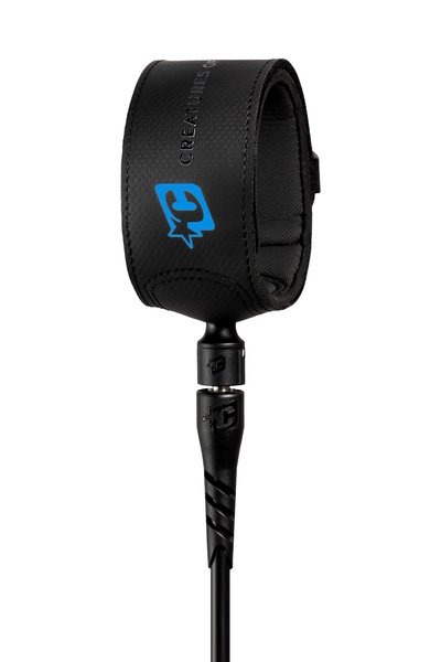 Creatures Superlite Comp Leash-6' x 1/4"-Black/Cyan