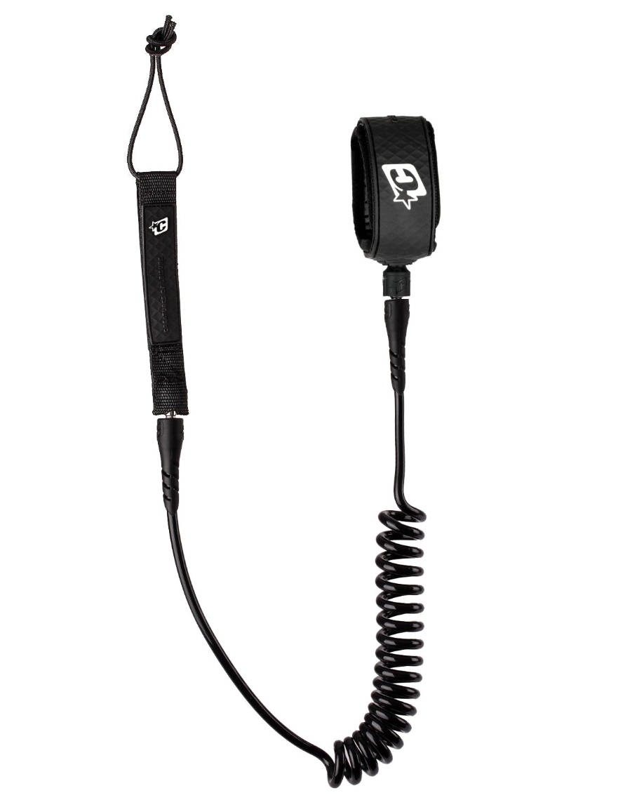 Creatures Coil Foil Leash-Black-6'0