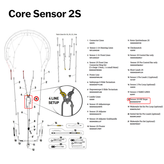 Core Sensor 2S SSF Rope | Part #18