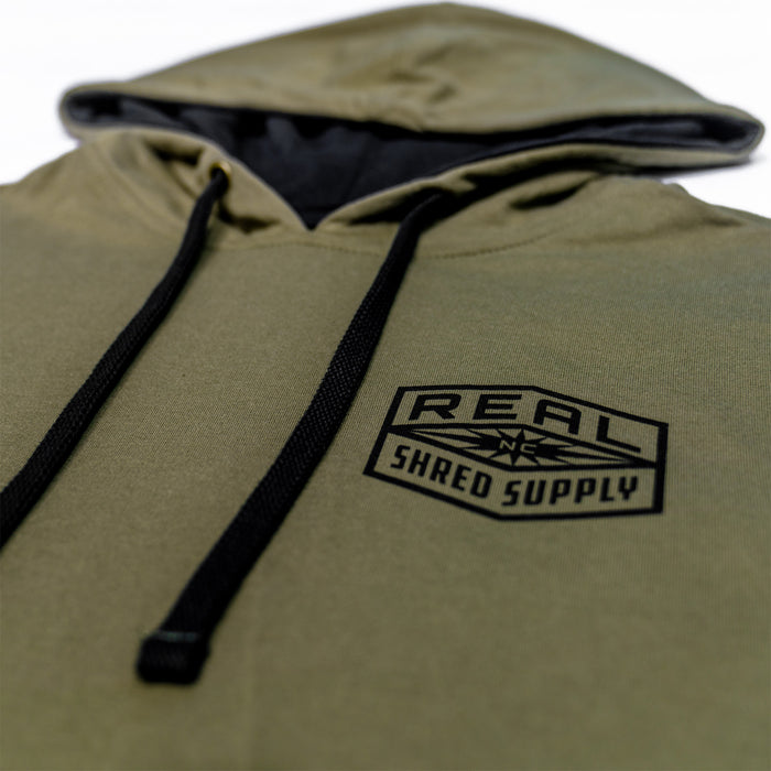 REAL Shred Supply Hooded Sweatshirt-Military Green