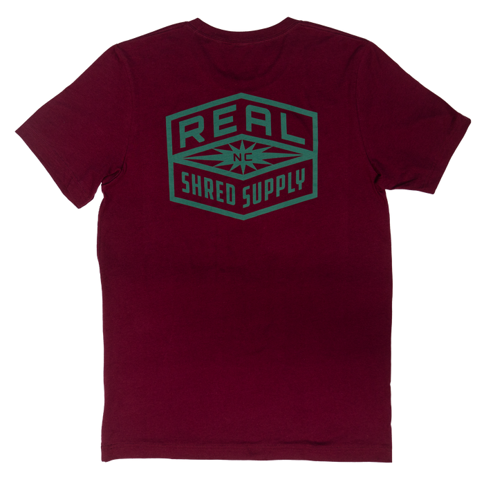 REAL Shred Supply Tee-Maroon