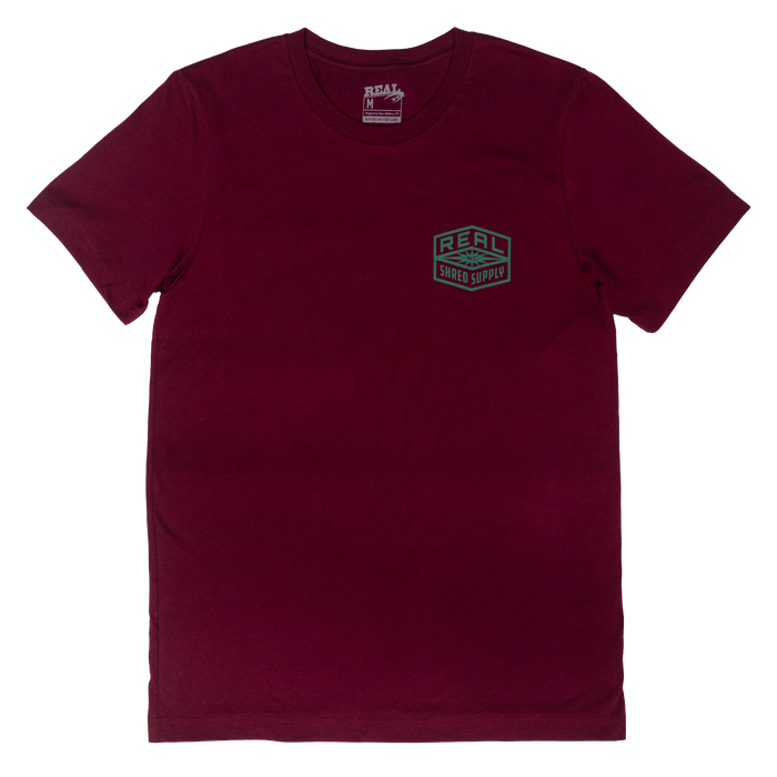 REAL Shred Supply Tee-Maroon