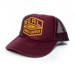 REAL Shred Supply Trucker Hat-Maroon