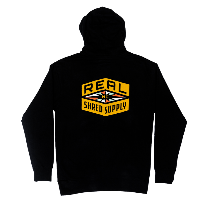 REAL Shred Supply Hooded Sweatshirt-Black