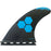 Channel Islands Tech 2 Tri Fin Set-Blue-Medium