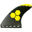 Channel Islands Tech 2 Tri Fin Set-Yellow-Large