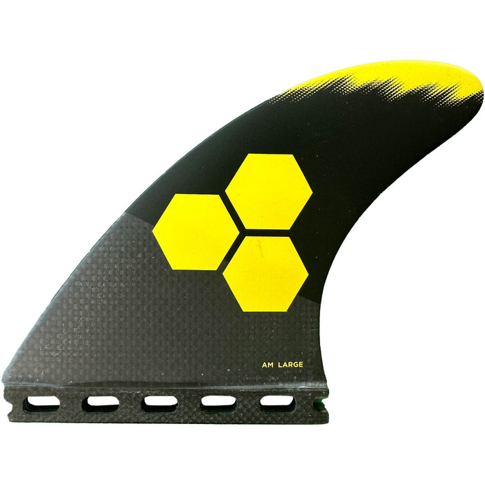 Channel Islands Tech 2 Tri Fin Set-Yellow-Large