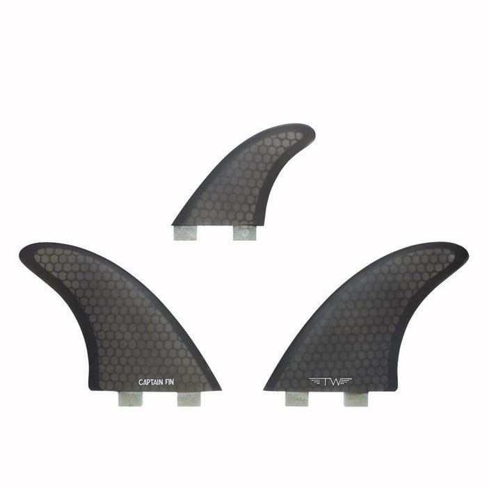 Captain Fin Tyler Warren Twin+Trailer FCS Fin Set-Black