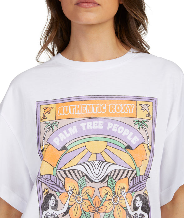Roxy Sweet Sunshine Tee-Bright White