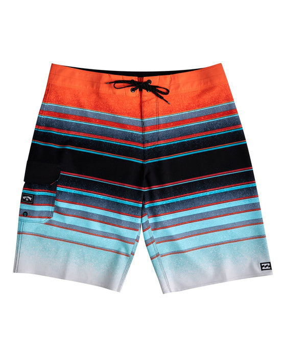 Billabong All Day Stripe Pro Boys Boardshorts-Aqua