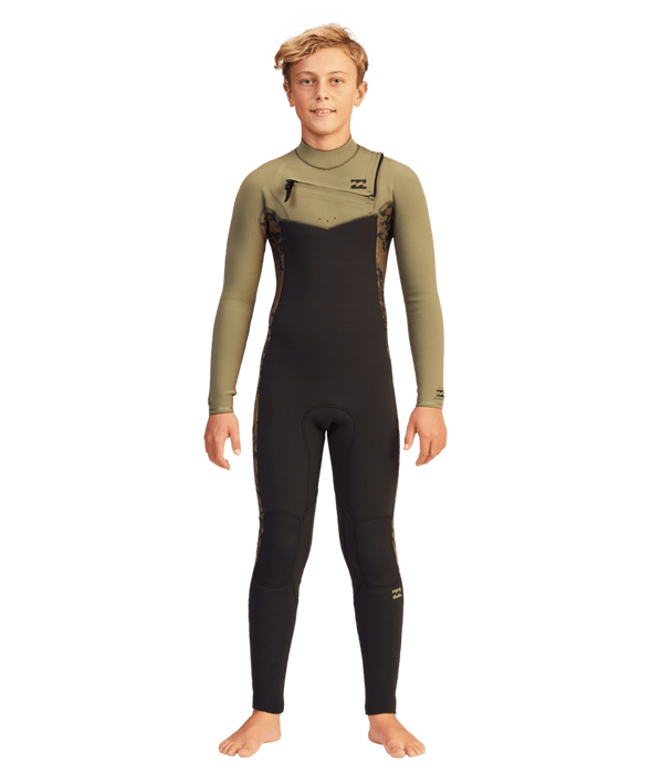 Billabong 302 Boys Revolution Wetsuit-Military