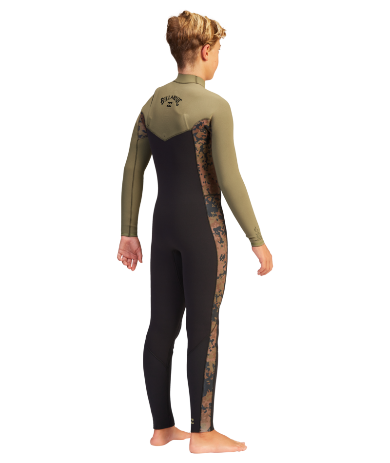 Billabong 302 Boys Revolution Wetsuit-Military