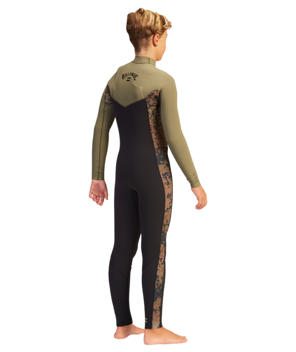 Billabong 302 Boys Revolution Wetsuit-Military