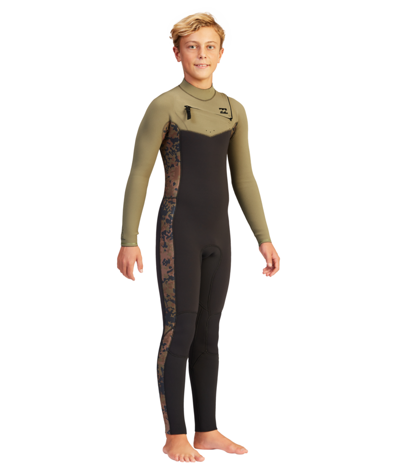 Billabong 302 Boys Revolution Wetsuit-Military