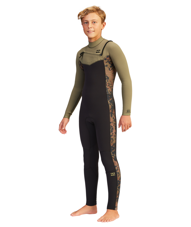 Billabong 302 Boys Revolution Wetsuit-Military