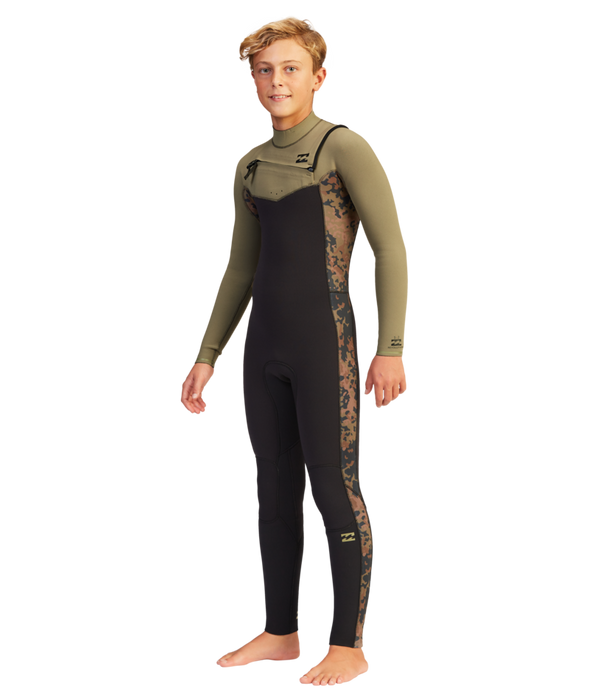 Billabong 302 Boys Revolution Wetsuit-Military