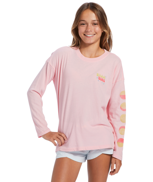Billabong Morning Waves L/S Tee-Soft Pink