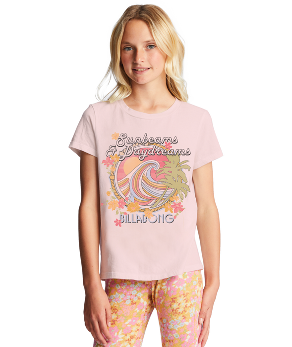 Billabong Sunbeam & Day Dream Tee-Soft Pink