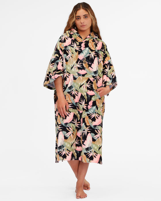 Billabong Womens Hooded Poncho Jungle Night