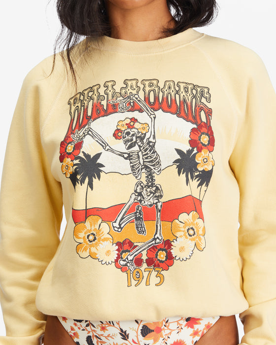 Billabong Shrunken Crew Sweatshirt-Buttermilk