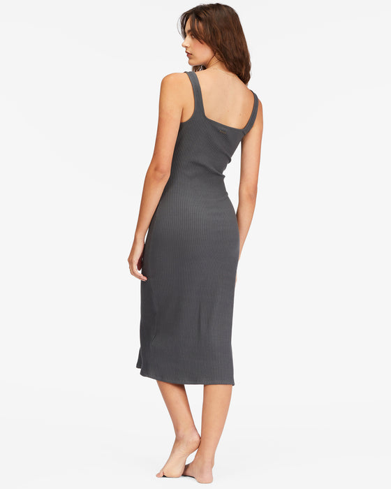 Billabong Nissi Henley Dress-Off Black