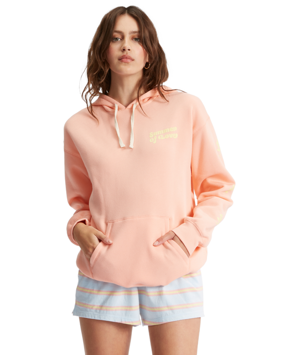 Billabong Hello Summer Sweatshirt-Peach Pit