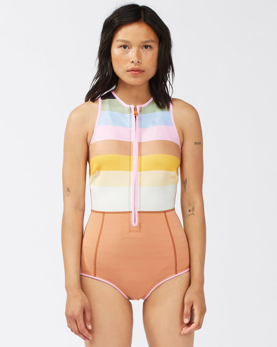 Billabong Sol Sista Shorty Springsuit-Paradise Stripe