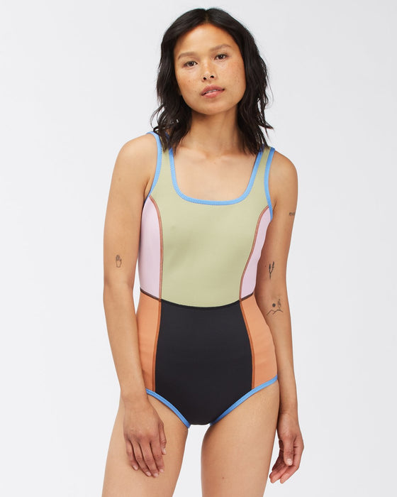 Billabong Seaker Rev One Piece Springsuit-Paradise Multi