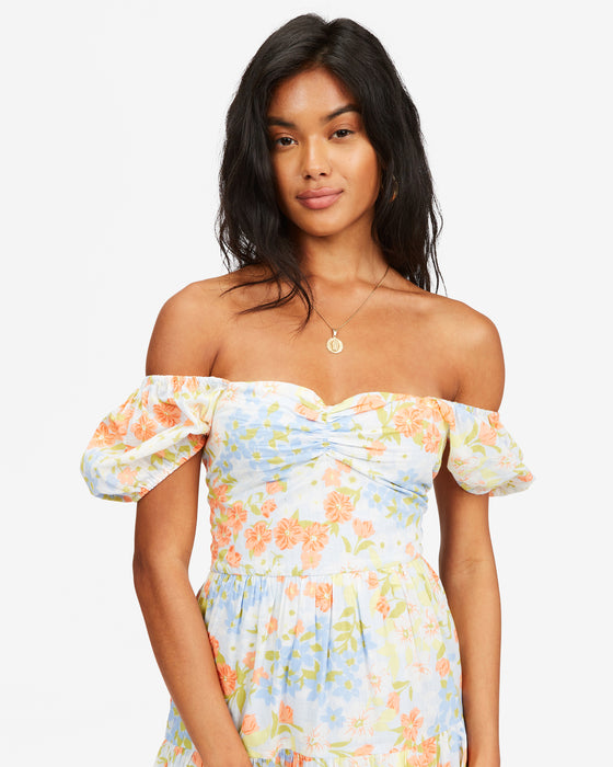 Billabong Sunrise Dress-White/Multi