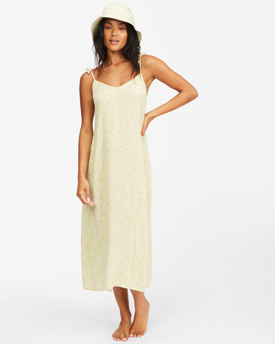 Billabong Sunbright Slip Dress-Lime