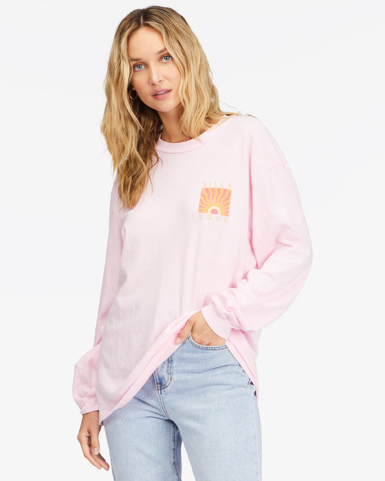 Billabong Rising Sun L/S Tee-Pink Kiss