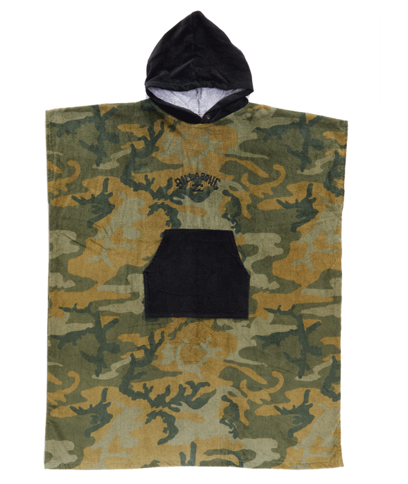 Billabong Mens Hooded Poncho-Camo