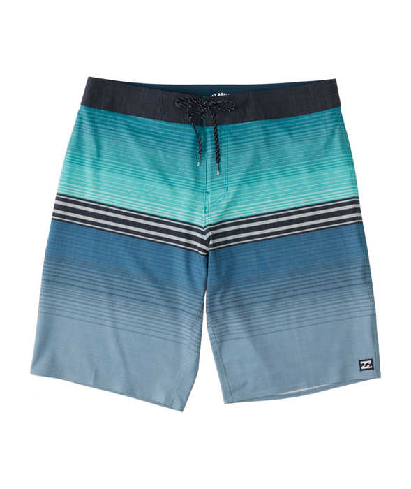 Billabong All Day Heather Stripe Pro Boardshorts-Blue Haze