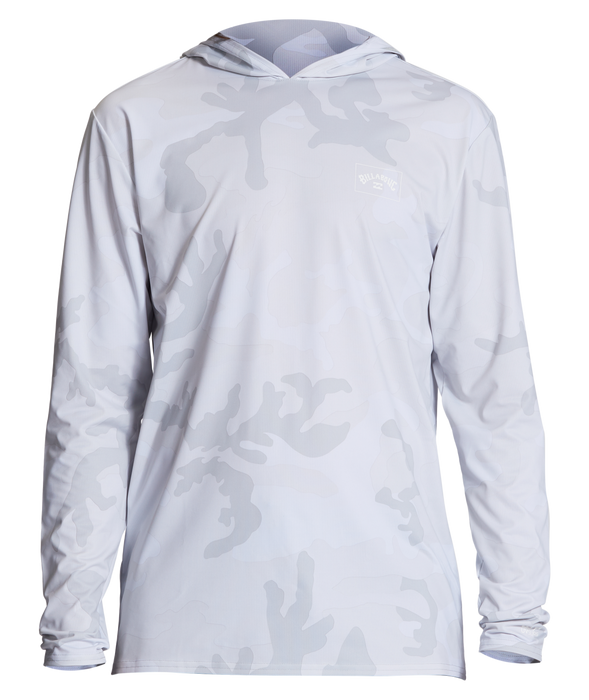 Billabong Arch Mesh L/S Hooded Rashguard-White Camo