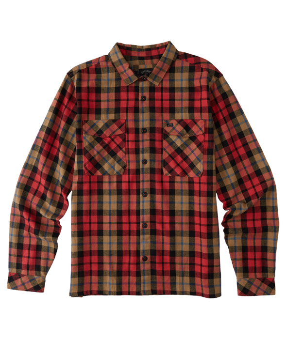 Billabong Westport Flannel L/S Shirt-Washed Red