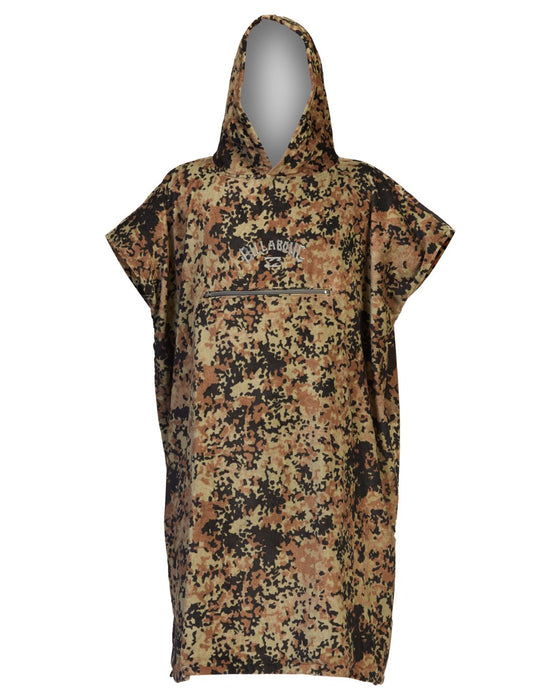Billabong Men's Hooded Towel Poncho-Military