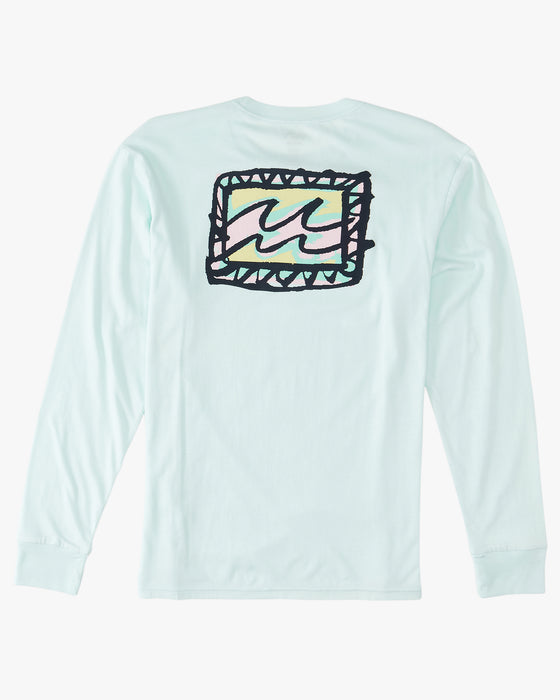 Billabong Crayon Wave L/S Tee-Seaglass