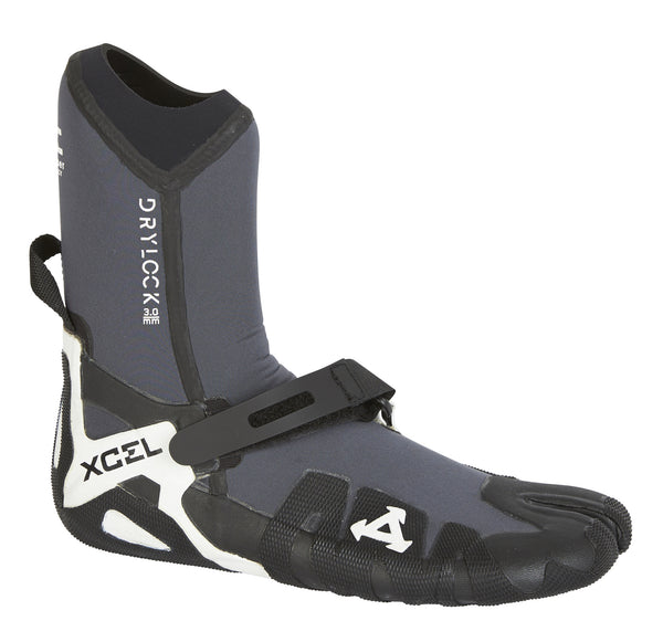 Xcel Drylock 3mm Split Toe Booties Gunmetal Black REAL Watersports