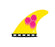 Futures AM3 Honeycomb Tri Fin Set-Pink/Yellow-Small